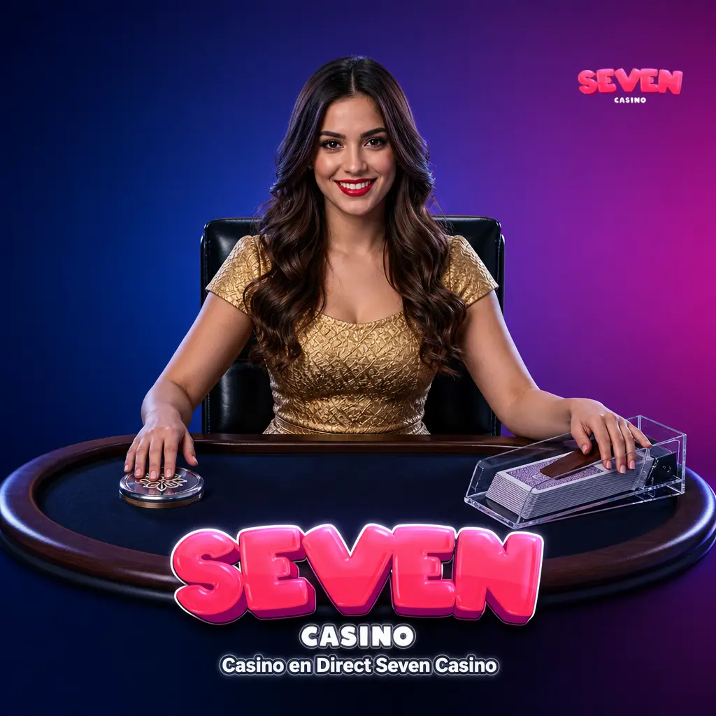 Croupiers en direct Seven Casino animant roulette, blackjack et baccarat en HD pour joueurs français