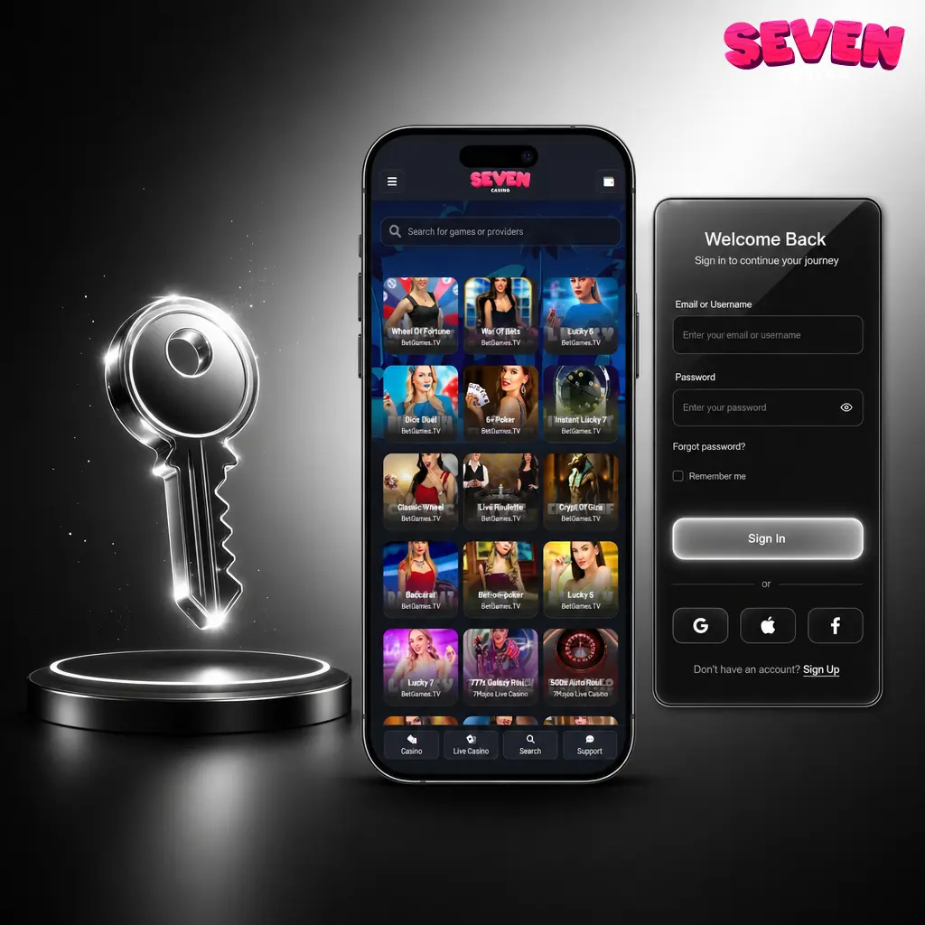 Guide de connexion à Seven Casino au Royaume-Uni pour accéder à son solde, ses paris et ses bonus actifs