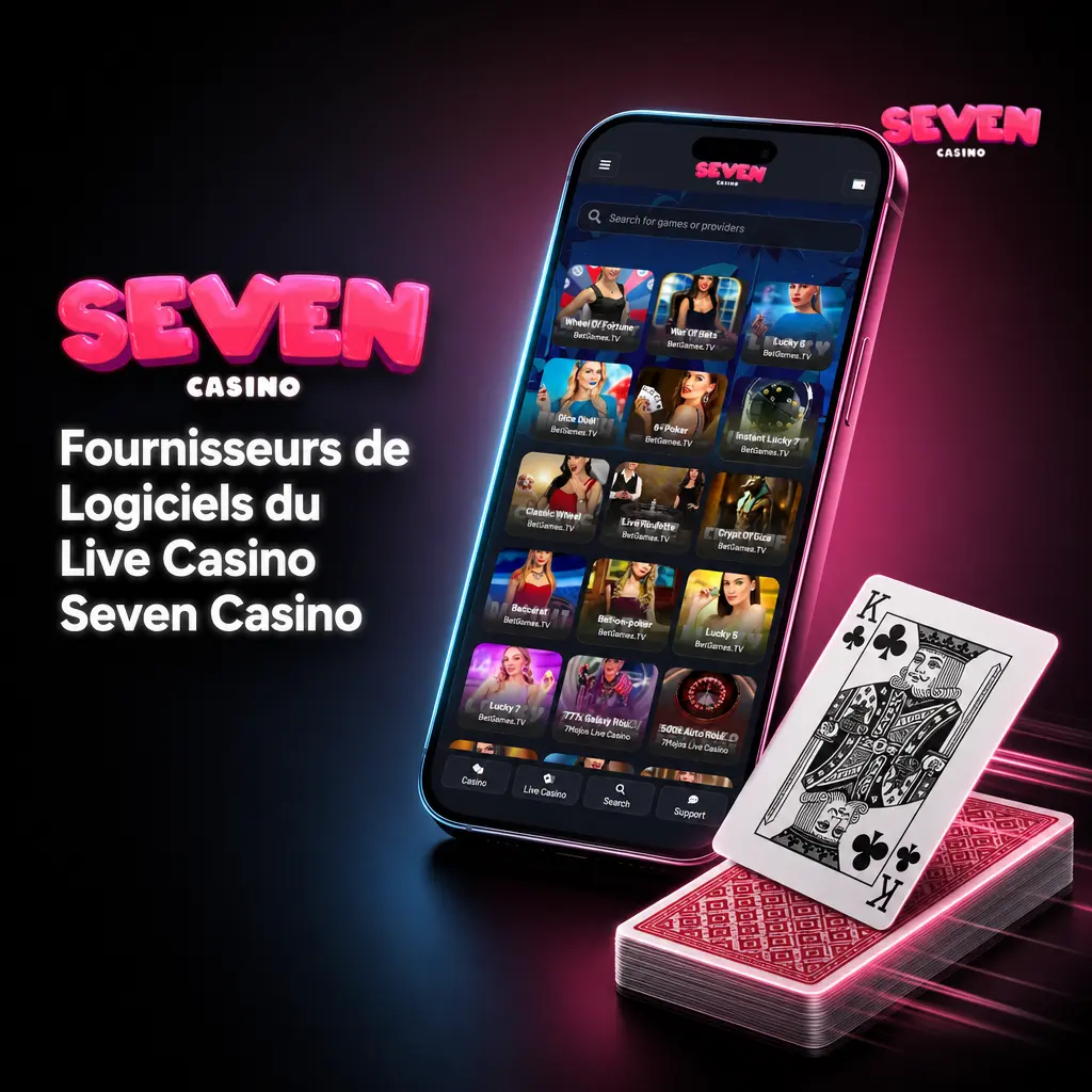 Fournisseurs live casino Seven Casino : Evolution, Pragmatic Play, Ezugi, Microgaming, Playtech, NetEnt