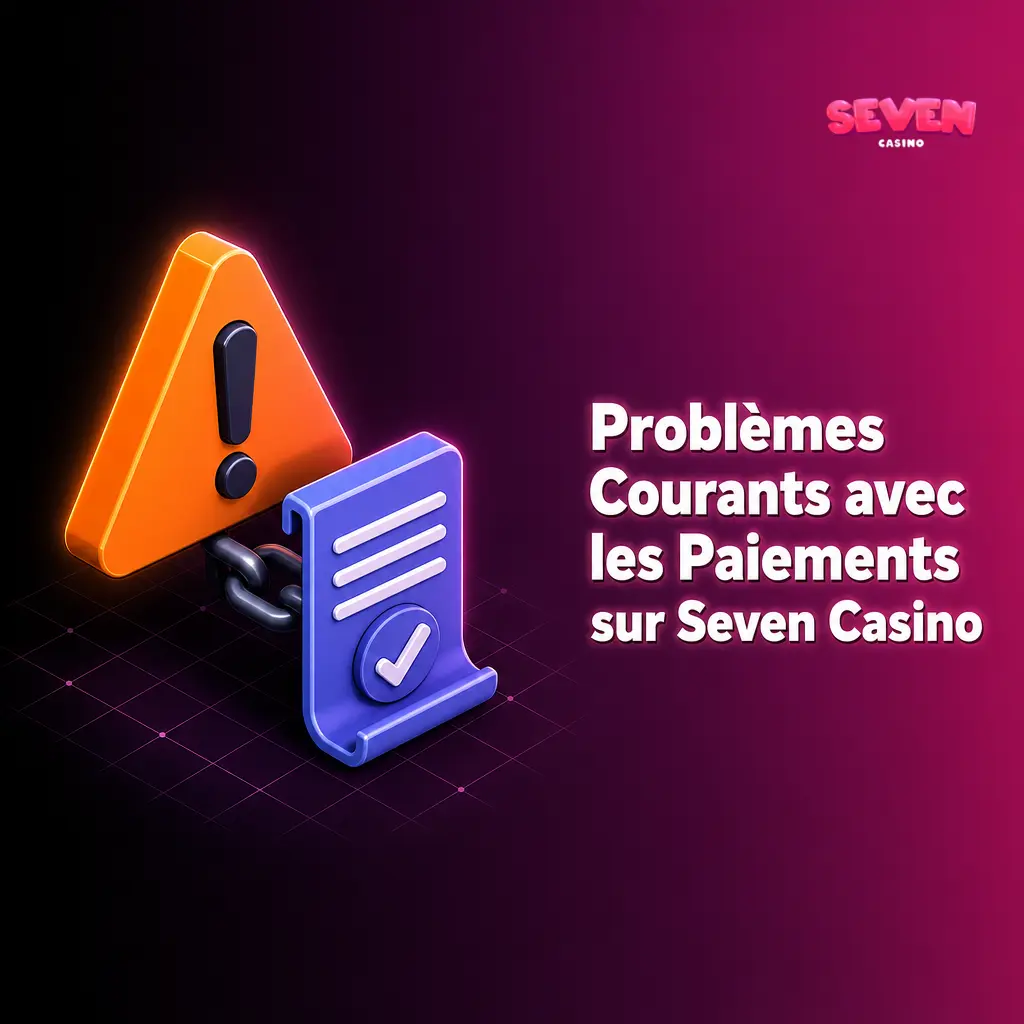 Problèmes courants paiements Seven Casino : dépôt non crédité, retrait bloqué, erreur 3D Secure et solutions