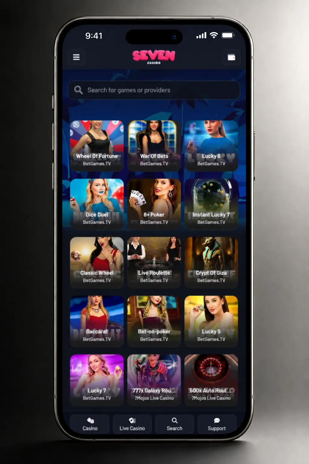 Seven Casino mobile app promo code activation steps on iOS and Android devices showing deposit screen